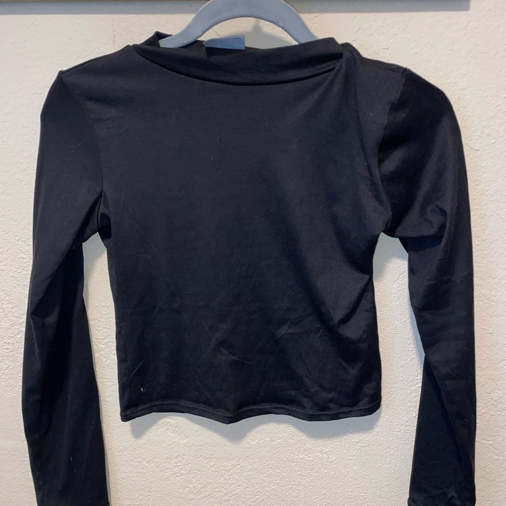 Olivia Rae Black Long Sleeve Crop Top